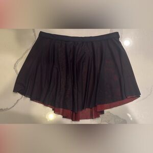 Elegant Black and Red Girl’s Dance Skirt